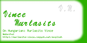 vince murlasits business card